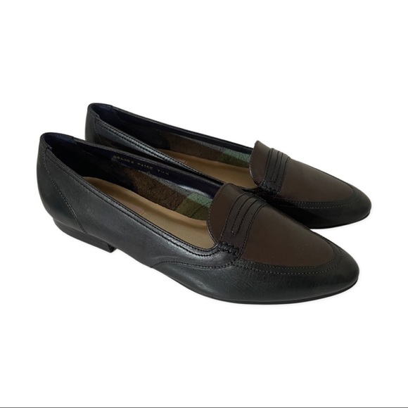 Arpeggios Paige Black Leather Loafers - Picture 1 of 6